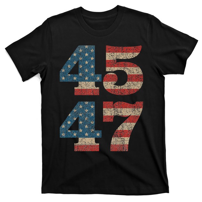 Trump 2024 45 Squared Second Term Usa Vintage T-Shirt