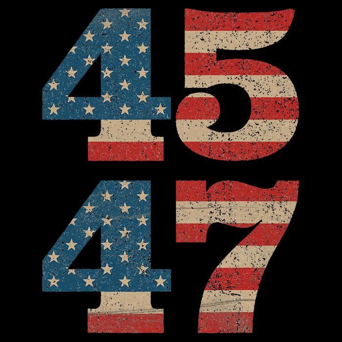 Trump 2024 45 47 Vintage American Flag Retro 4547 Trump 2024 Tall T-Shirt