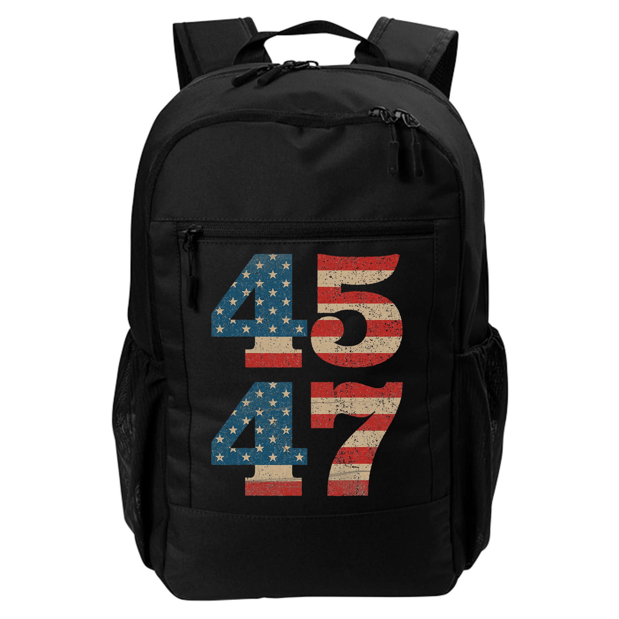 Trump 2024 45 47 Vintage American Flag Retro 4547 Trump 2024 Backpack