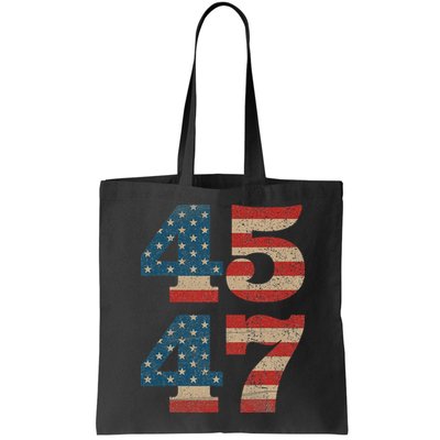 Trump 2024 45 47 Vintage American Flag Retro 4547 Trump 2024 Bag