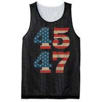 Trump 2024 45 47 Vintage American Flag Retro 4547 Trump 2024 Mesh Reversible Basketball Jersey Tank