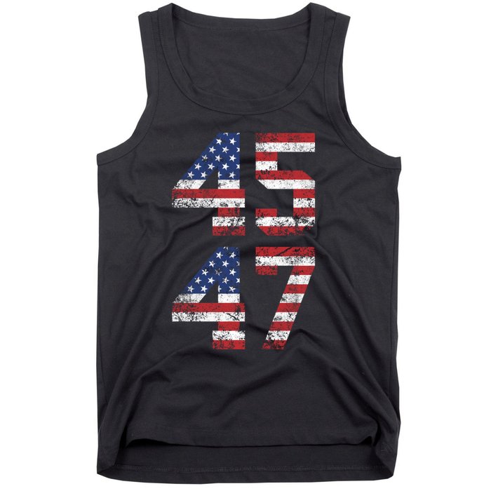 Trump 2024 45 47 Vintage Usa 45 47 Trump 2024 Tank Top