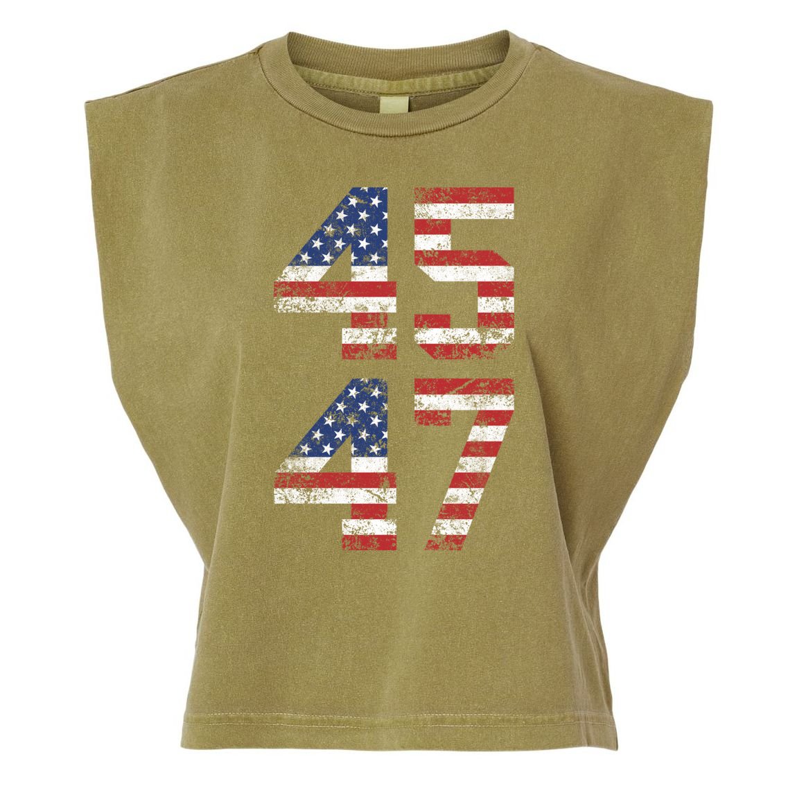 Trump 2024 45 47 Vintage Usa 45 47 Trump 2024 Garment-Dyed Women's Muscle Tee