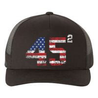 Trump 2024 45 Squared Second Term Usa Vintage Yupoong Adult 5-Panel Trucker Hat