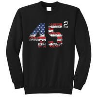 Trump 2024 45 Squared Second Term Usa Vintage Sweatshirt