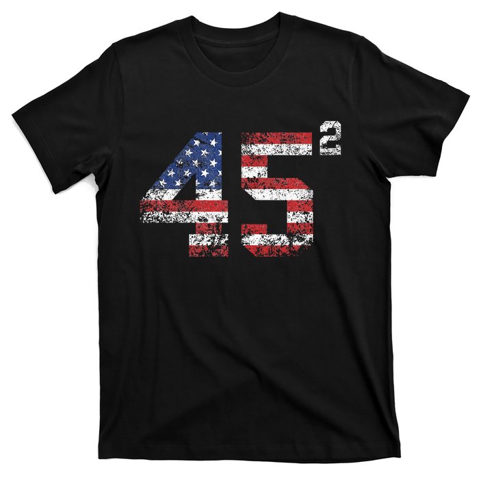 Trump 2024 45 Squared Second Term Usa Vintage T-Shirt