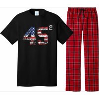 Trump 2024 45 Squared Second Term Usa Vintage Pajama Set