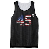 Trump 2024 45 Squared Second Term Usa Vintage Mesh Reversible Basketball Jersey Tank