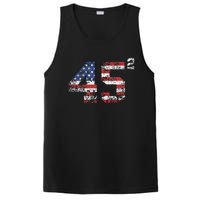 Trump 2024 45 Squared Second Term Usa Vintage PosiCharge Competitor Tank