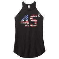 Trump 2024 45 Squared Second Term Usa Vintage Women's Perfect Tri Rocker Tank