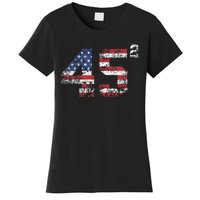 Trump 2024 45 Squared Second Term Usa Vintage Women's T-Shirt