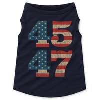 Trump 2024 45 47 Vintage American Flag Retro 4547 Trump 2024 Doggie Tank