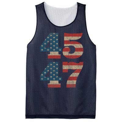 Trump 2024 45 47 Vintage American Flag Retro 4547 Trump 2024 Mesh Reversible Basketball Jersey Tank