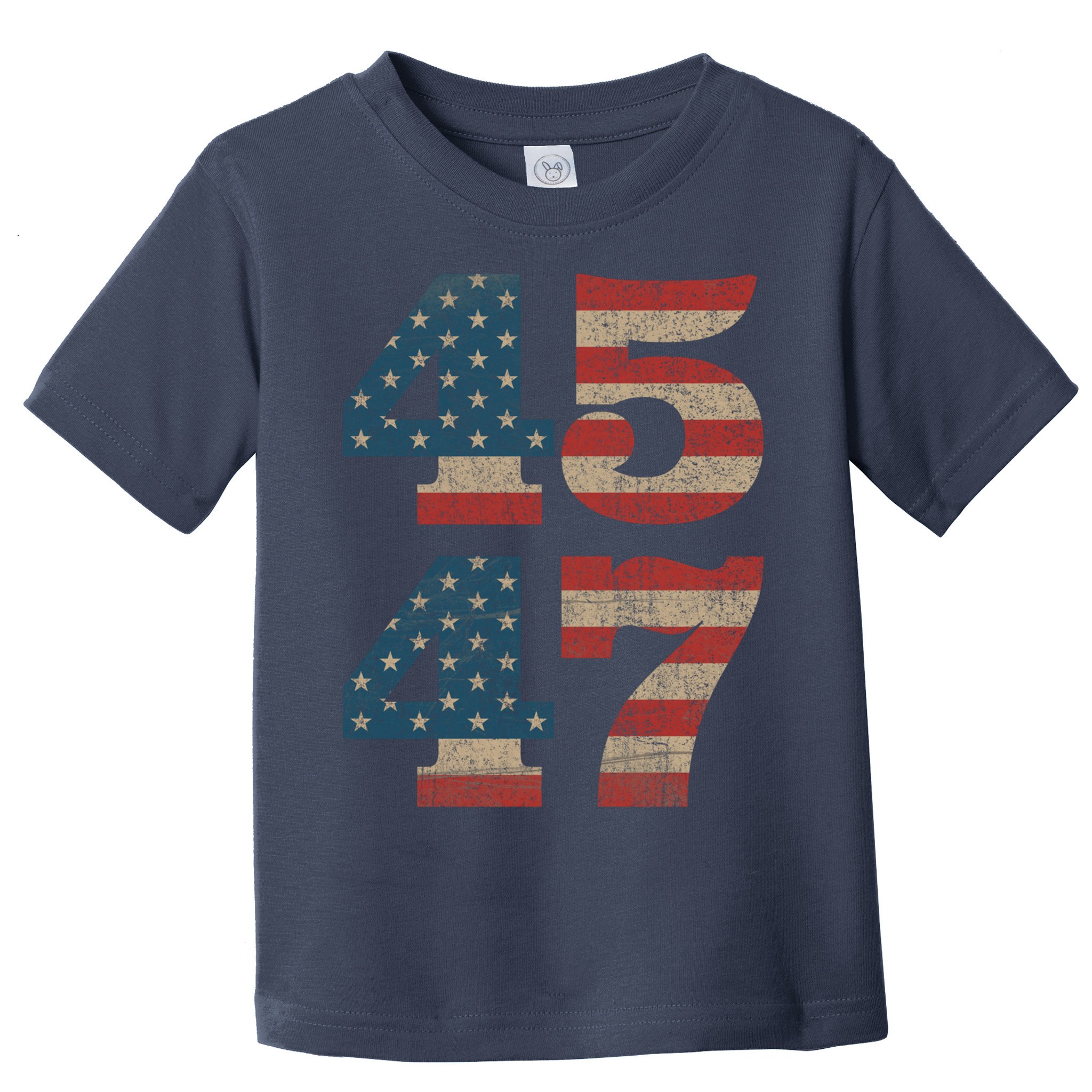Trump 2024 45 47 Vintage American Flag Retro 4547 Trump 2024 Toddler T-Shirt