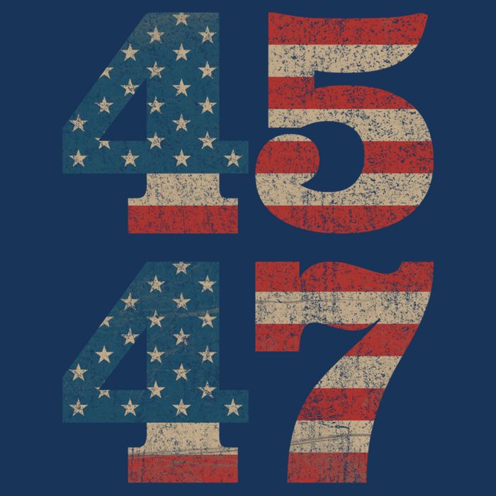 Trump 2024 45 47 Vintage American Flag Retro 4547 Trump 2024 Toddler T-Shirt