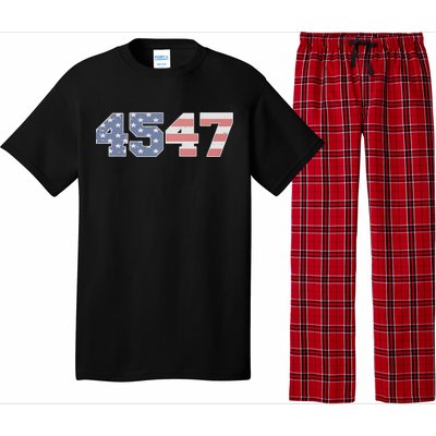 Trump 2024 45 47 American Flag 4547 Trump 2024 Pajama Set