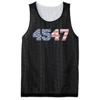 Trump 2024 45 47 American Flag 4547 Trump 2024 Mesh Reversible Basketball Jersey Tank