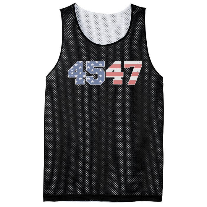 Trump 2024 45 47 American Flag 4547 Trump 2024 Mesh Reversible Basketball Jersey Tank