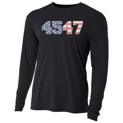 Trump 2024 45 47 American Flag 4547 Trump 2024 Cooling Performance Long Sleeve Crew