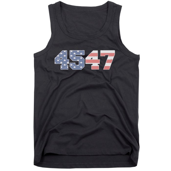 Trump 2024 45 47 American Flag 4547 Trump 2024 Tank Top