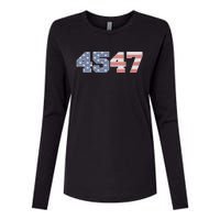 Trump 2024 45 47 American Flag 4547 Trump 2024 Womens Cotton Relaxed Long Sleeve T-Shirt