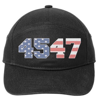Trump 2024 45 47 American Flag 4547 Trump 2024 7-Panel Snapback Hat
