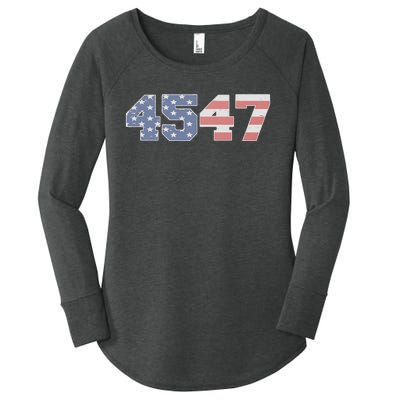 Trump 2024 45 47 American Flag 4547 Trump 2024 Women's Perfect Tri Tunic Long Sleeve Shirt