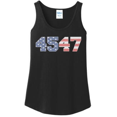 Trump 2024 45 47 American Flag 4547 Trump 2024 Ladies Essential Tank