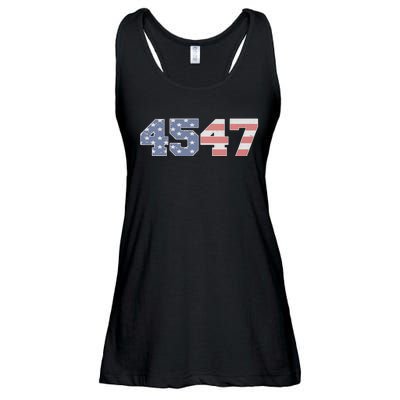 Trump 2024 45 47 American Flag 4547 Trump 2024 Ladies Essential Flowy Tank