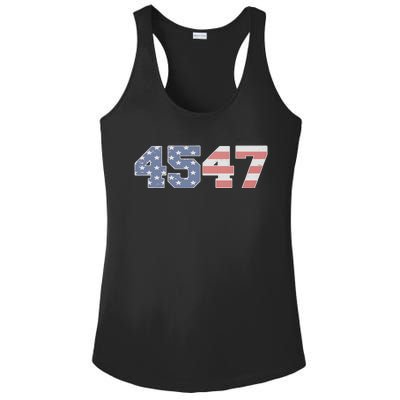 Trump 2024 45 47 American Flag 4547 Trump 2024 Ladies PosiCharge Competitor Racerback Tank