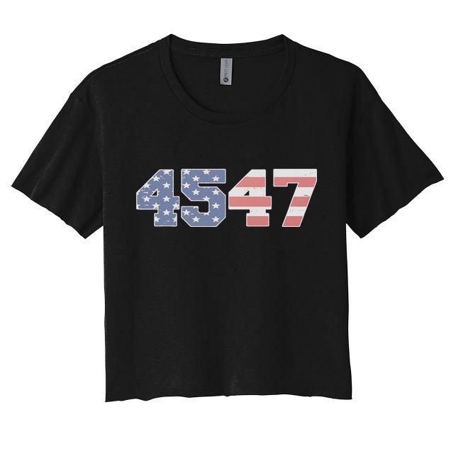 Trump 2024 45 47 American Flag 4547 Trump 2024 Crop Top