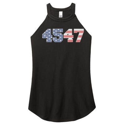 Trump 2024 45 47 American Flag 4547 Trump 2024 Women's Perfect Tri Rocker Tank