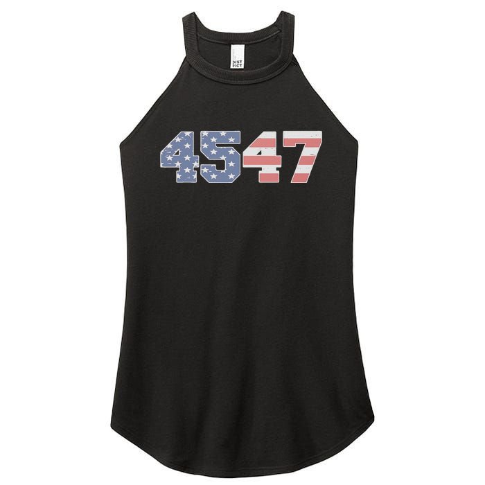 Trump 2024 45 47 American Flag 4547 Trump 2024 Women's Perfect Tri Rocker Tank