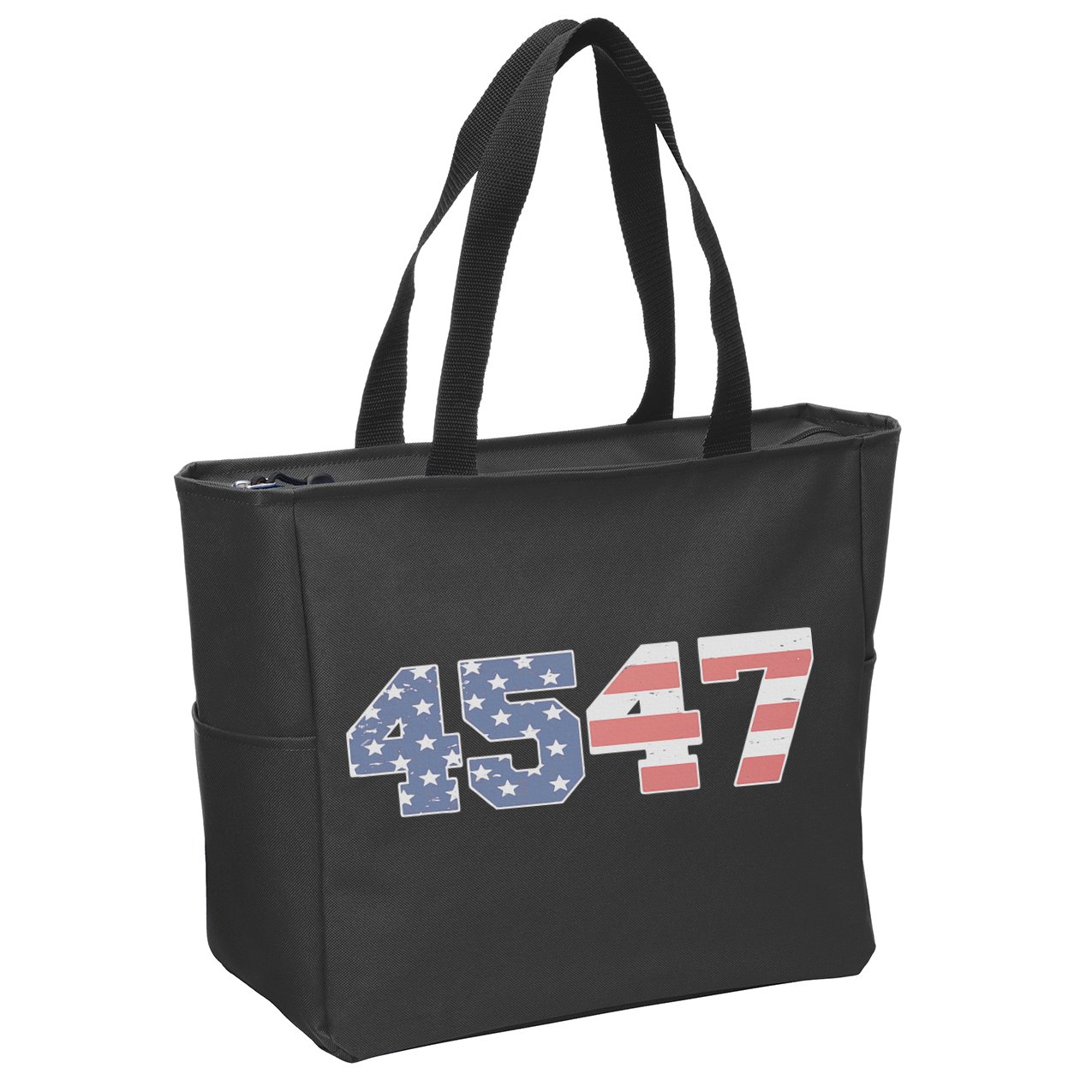 Trump 2024 45 47 American Flag 4547 Trump 2024 Zip Tote Bag