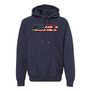 Trump 2024 45 47 American Flag Premium Hoodie