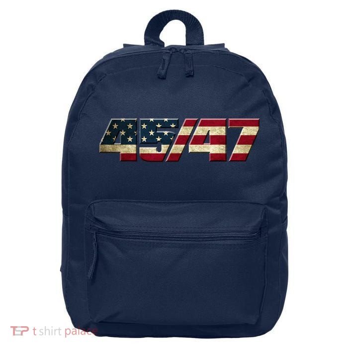 Trump 2024 45 47 American Flag 16 in Basic Backpack