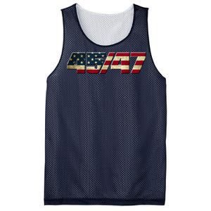 Trump 2024 45 47 American Flag Mesh Reversible Basketball Jersey Tank