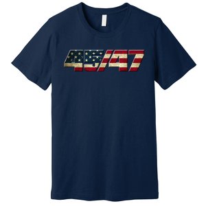 Trump 2024 45 47 American Flag Premium T-Shirt