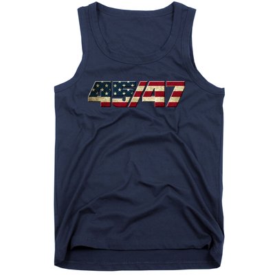 Trump 2024 45 47 American Flag Tank Top