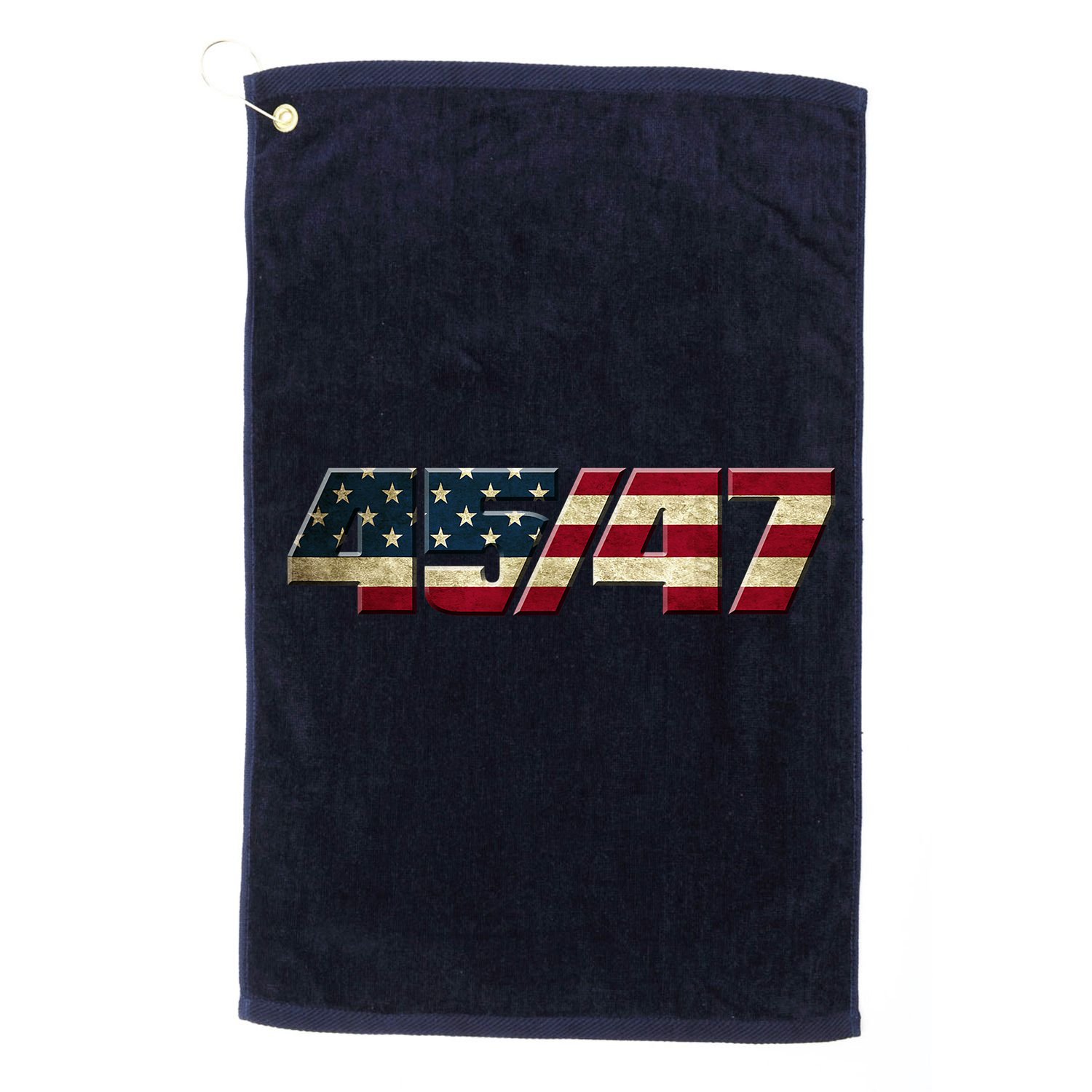 Trump 2024 45 47 American Flag Golf Towel