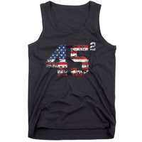 Trump 2024 45 Squared Second Term Usa Vintage Tank Top