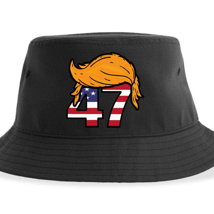 TRUMP 2024 47th President Hair Sustainable Bucket Hat