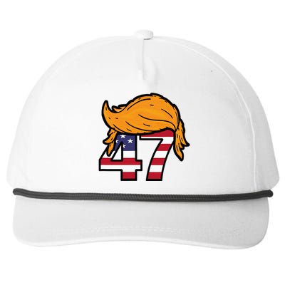 TRUMP 2024 47th President Hair Snapback Five-Panel Rope Hat