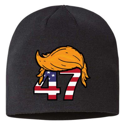 TRUMP 2024 47th President Hair Sustainable Beanie