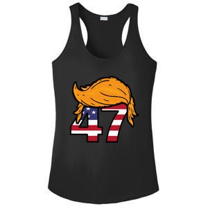 TRUMP 2024 47th President Hair Ladies PosiCharge Competitor Racerback Tank