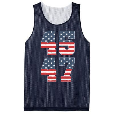 Trump 2024 45 47 Vintage American Flag Retro 4547 Trump 2024 Mesh Reversible Basketball Jersey Tank