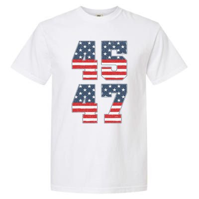 Trump 2024 45 47 Vintage American Flag Retro 4547 Trump 2024 Garment-Dyed Heavyweight T-Shirt