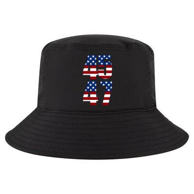 Trump 2024 45 47 Vintage American Flag Retro 4547 Trump 2024 Cool Comfort Performance Bucket Hat