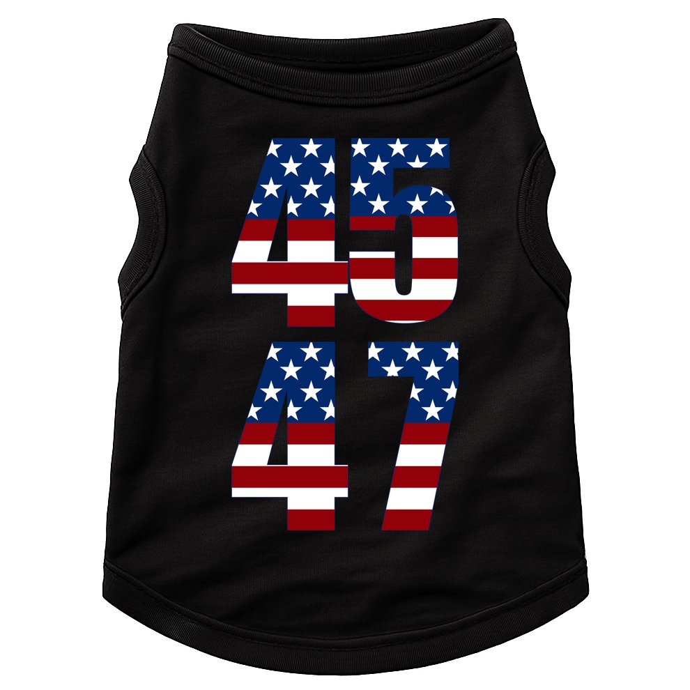 Trump 2024 45 47 Vintage American Flag Retro 4547 Trump 2024 Doggie Tank