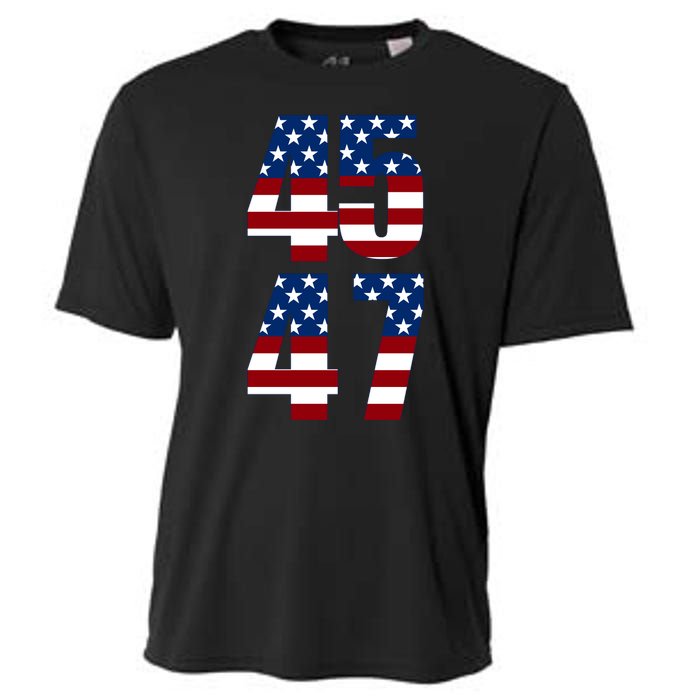 Trump 2024 45 47 Vintage American Flag Retro 4547 Trump 2024 Cooling Performance Crew T-Shirt